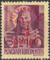 Hungary 1945 Definitives Surcharged-Stamps-Hungary-StampPhenom