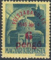 Hungary 1945 Definitives Surcharged-Stamps-Hungary-StampPhenom