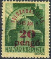 Hungary 1945 Definitives Surcharged-Stamps-Hungary-StampPhenom