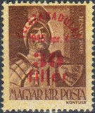 Hungary 1945 Definitives Surcharged-Stamps-Hungary-StampPhenom