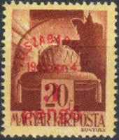 Hungary 1945 Definitives Surcharged-Stamps-Hungary-StampPhenom