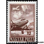 Hungary 1950 Aircraft LI-2 in Budaörs-Stamps-Hungary-StampPhenom