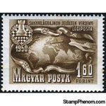 Hungary 1950 Aircraft before globe-Stamps-Hungary-StampPhenom