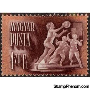 Hungary 1950 Basketball-Stamps-Hungary-StampPhenom