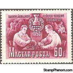 Hungary 1950 Chessplayers-Stamps-Hungary-StampPhenom