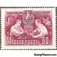 Hungary 1950 Chessplayers-Stamps-Hungary-StampPhenom