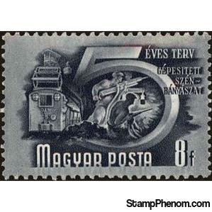 Hungary 1950 Coal mining-Stamps-Hungary-StampPhenom