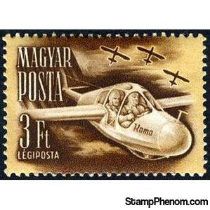 Hungary 1950 Gliding: R15 "Korna" sailplane-Stamps-Hungary-StampPhenom