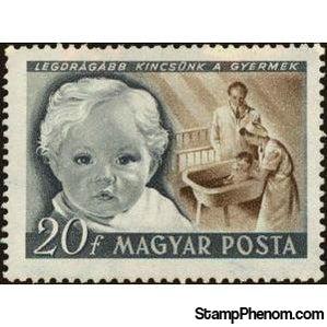 Hungary 1950 Taking care of infants-Stamps-Hungary-StampPhenom