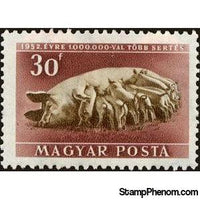 Hungary 1951 Pig (Sus scrofa domestica)-Stamps-Hungary-StampPhenom