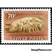 Hungary 1951 Pig (Sus scrofa domestica)-Stamps-Hungary-StampPhenom