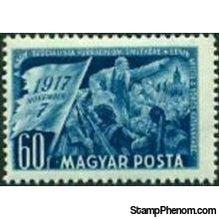 Hungary 1951 Russian Revolution - 34th Anniversary-Stamps-Hungary-StampPhenom