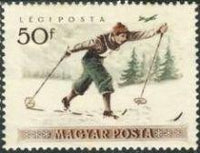 Hungary 1955 Airmails - Winter Sports-Stamps-Hungary-StampPhenom