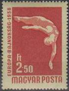 Hungary 1958 European Table Tennis, Swimming and Wrestling Championships-Stamps-Hungary-StampPhenom