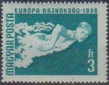 Hungary 1958 European Table Tennis, Swimming and Wrestling Championships-Stamps-Hungary-StampPhenom