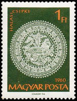 Hungary 1960 Halas Lace, 5 stamps-Stamps-Hungary-StampPhenom