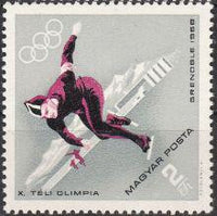 Hungary 1968 Winter Olympic Games - Grenoble-Stamps-Hungary-StampPhenom