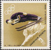 Hungary 1968 Winter Olympic Games - Grenoble-Stamps-Hungary-StampPhenom