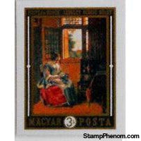 Hungary 1969 "Woman Reading Letter" by Pieter de Hooch, 3fo, Imperf-Stamps-Hungary-Mint-StampPhenom