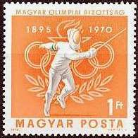 Hungary 1970 Hungarian Olympic Committee - 75th Anniversary-Stamps-Hungary-StampPhenom