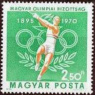 Hungary 1970 Hungarian Olympic Committee - 75th Anniversary-Stamps-Hungary-StampPhenom