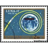 Hungary 1971 Luna 17, from m/s-Stamps-Hungary-Mint-StampPhenom