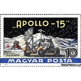 Hungary 1972 Apollo 15-Stamps-Hungary-Mint-StampPhenom