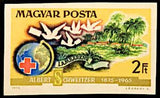 Hungary 1975 View of Lambarene, doves, globe and Red Cross emblem-Stamps-Hungary-Mint-StampPhenom