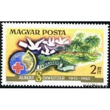 Hungary 1975 View of Lambarene, doves, globe and Red Cross emblem-Stamps-Hungary-Mint-StampPhenom