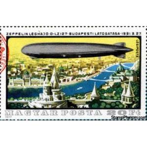 Hungary 1977 "Graf Zeppelin" over Budapest-Stamps-Hungary-Mint-StampPhenom