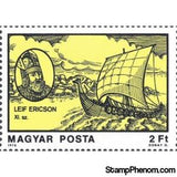 Hungary 1978 Leif Ericson (10th-11th Centuries), Viking Ship-Stamps-Hungary-StampPhenom