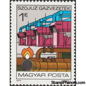 Hungary 1979 Soyuz Gas Pipeline Compressor Station-Stamps-Hungary-Mint-StampPhenom