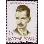 Hungary 1980 Attila József, Hungarian poet and lyricist-Stamps-Hungary-Mint-StampPhenom