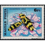 Hungary 1980 Capricorn Beetle (Chlorophorus varius), Yarrow (Achillea asp-Stamps-Hungary-Mint-StampPhenom