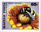 Hungary 1980 Garden Bumblebee (Bombus hortorum), Blanket Flower (Gaillard-Stamps-Hungary-Mint-StampPhenom
