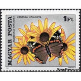 Hungary 1980 Red Admiral (Vanessa atalanta), Showy Black-eyed Susan (Rudb-Stamps-Hungary-Mint-StampPhenom