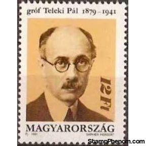 Hungary 1991 Count Pal Teleki - 50th Death Anniversary