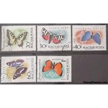 Hungary Butterflies , 5 stamps-Stamps-StampPhenom-StampPhenom