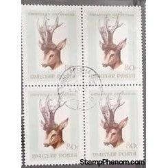Hungary Deer, 4 stamps-Stamps-Hungary-StampPhenom