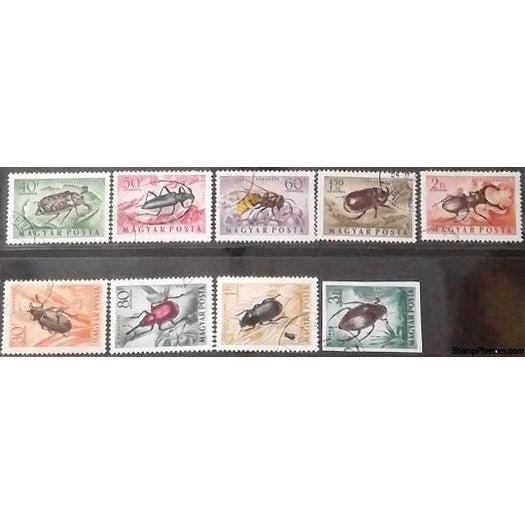 Hungary Insects, 9 stamps-Stamps-Hungary-StampPhenom