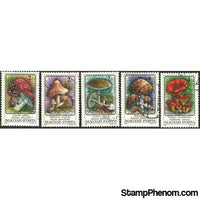 Hungary Mushrooms , 5 stamps