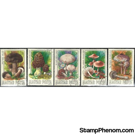 Hungary Mushrooms Lot 2 , 5 stamps