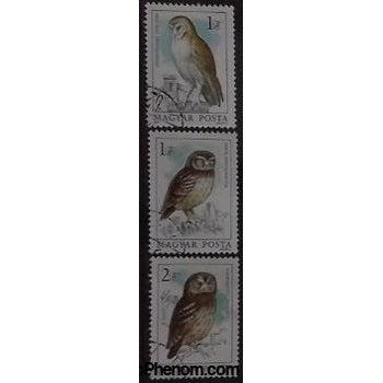 Hungary Owls , 3 stamps-Stamps-StampPhenom-StampPhenom