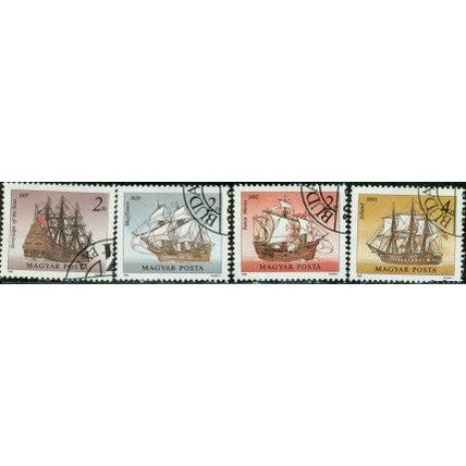 Hungary Ships , 4 stamps