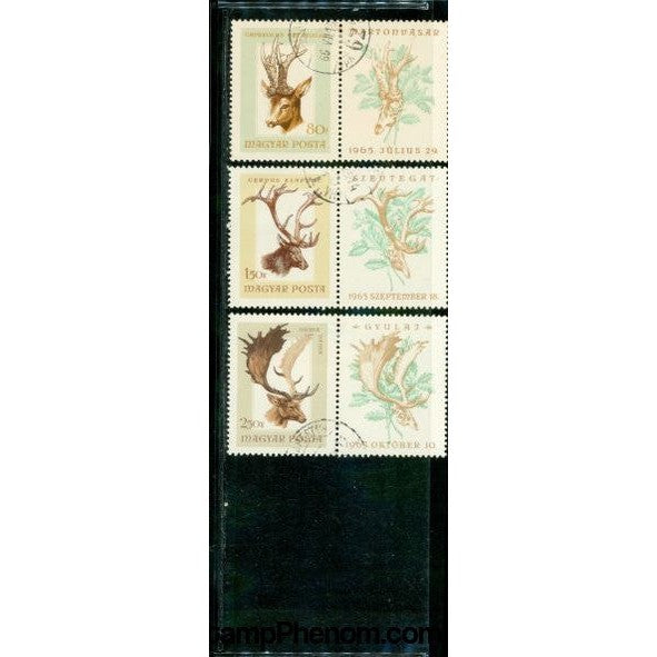 Hungary Deer , 6 stamps