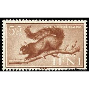 Ifni 1955 Squirrel (Sciurus vulgaris)-Stamps-Ifni-Mint-StampPhenom