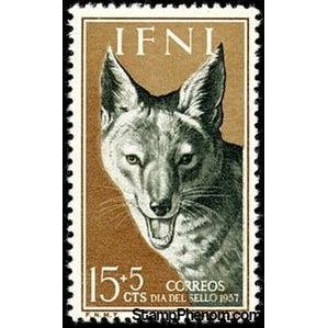 Ifni 1957 Golden Jackal (Canis aureus)-Stamps-Ifni-Mint-StampPhenom