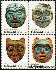 United States of America 1980 Indian Art - Pacific Northwest Indian Masks