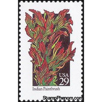 United States of America 1992 Indian Paintbrush (Castilleja linariifolia)