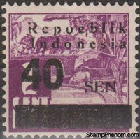 Indonesia 1945 Oxes - black overprint (247)-Stamps-Indonesia-Mint-StampPhenom